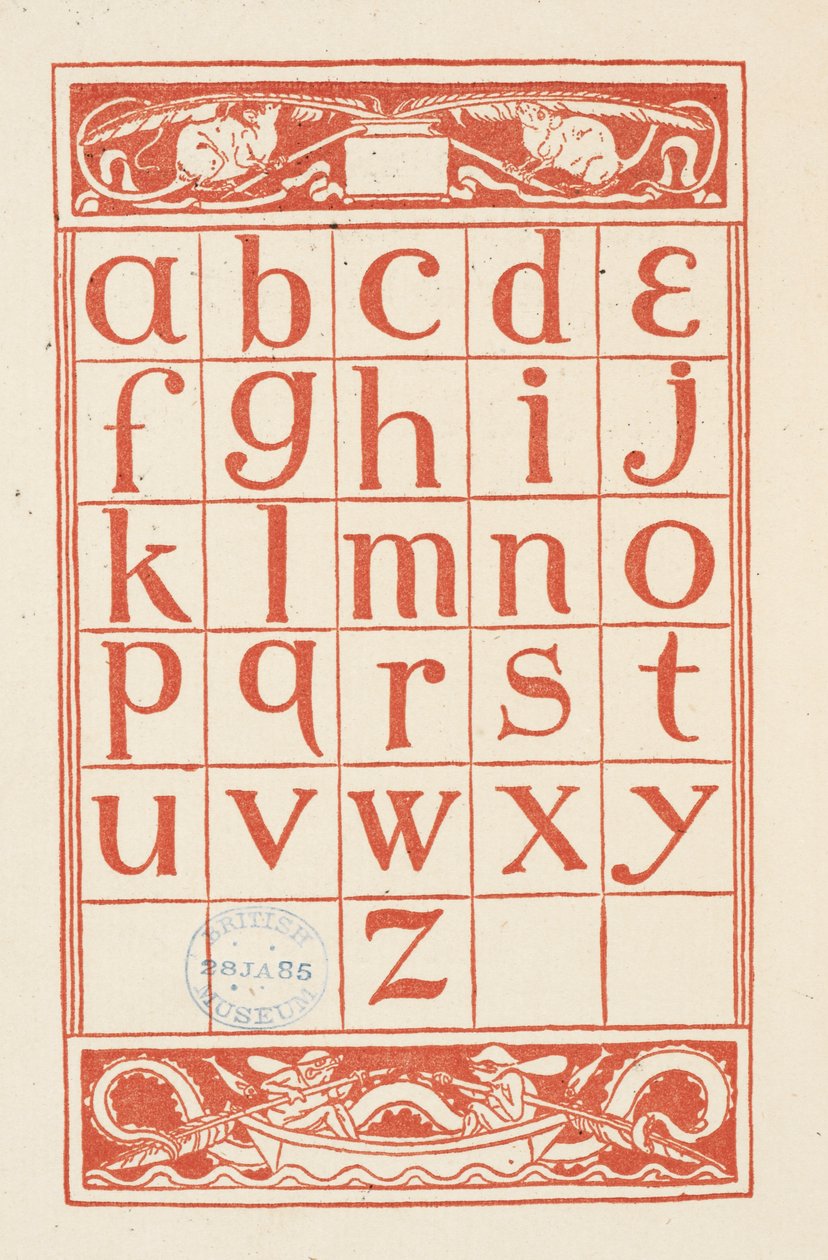 'Altın astar' için bir alfabe tablosu. by Walter Crane