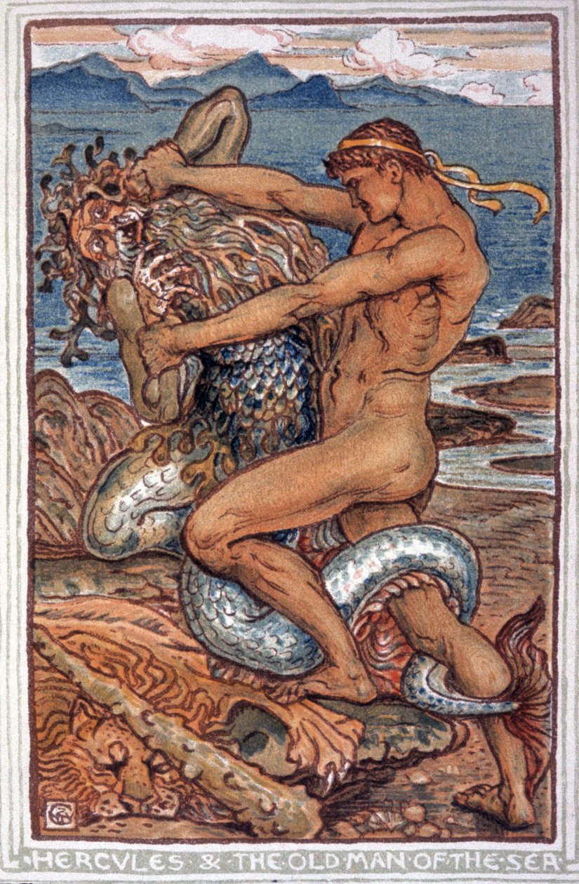Herkül ve Neree by Walter Crane