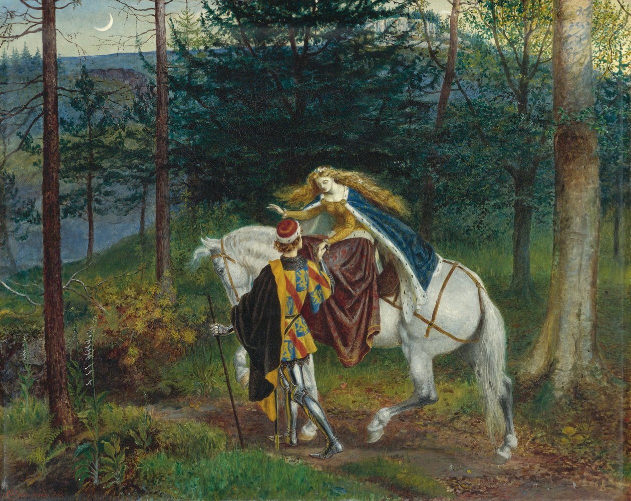 John Keats tarafından La Belle Dame Sans Merci için illüstrasyon, 1865 by Walter Crane