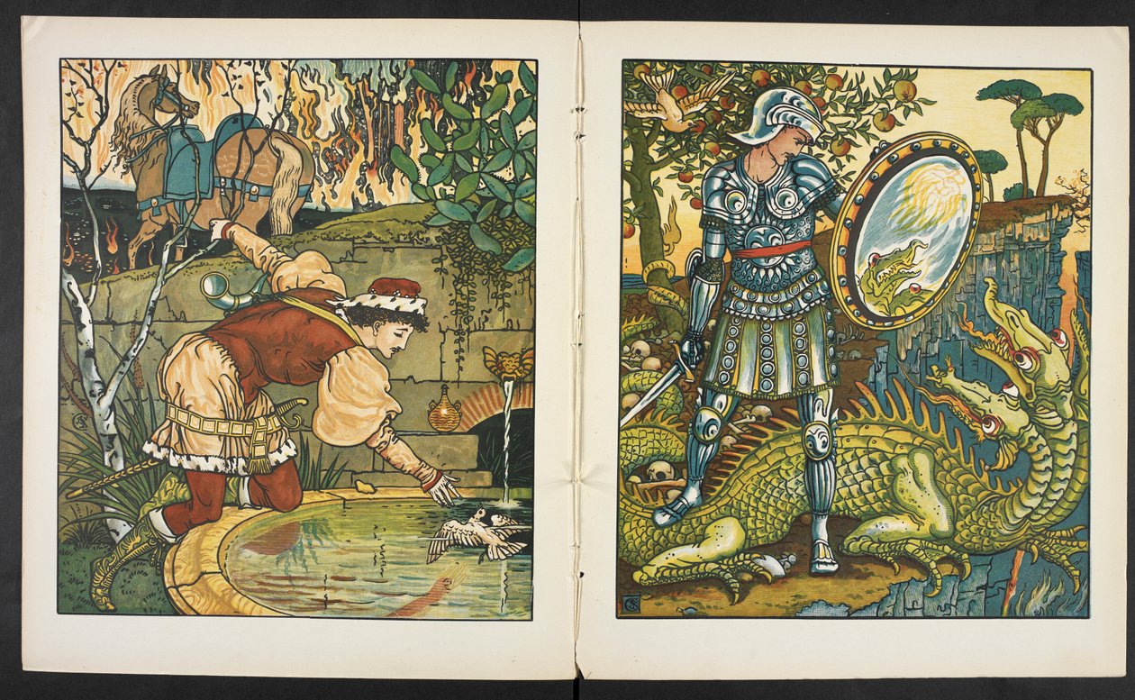 Hikaye için illüstrasyon, Prenses Belle étoile. by Walter Crane