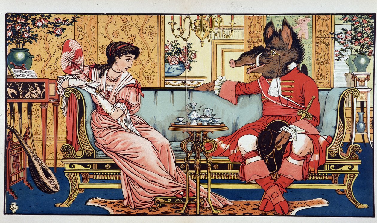 Güzel ve Çirkin - hasta. Walter Crane tarafından by Walter Crane