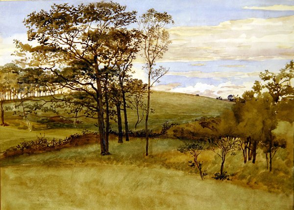 Yaz Sonu Manzarası (kağıt üzerine suluboya) by Walter Crane