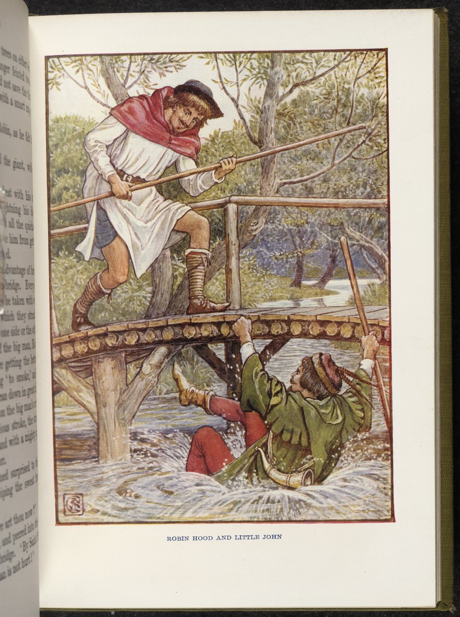 Robin Hood ve Küçük John by Walter Crane