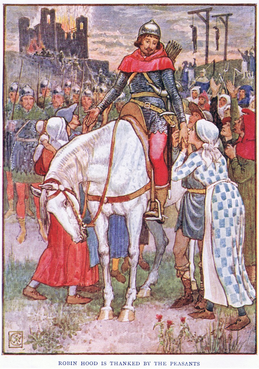 Köylülerin dostu Robin Hood, 1920 dolayları by Walter Crane