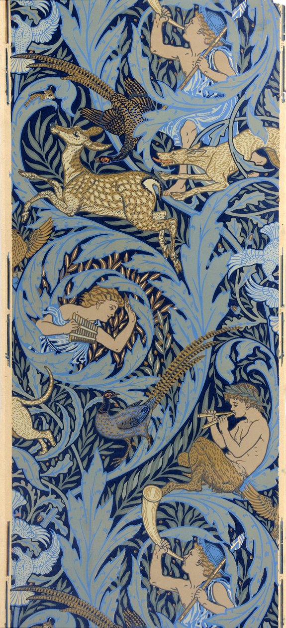 Yan duvar. Ahşap notlar, 1886 by Walter Crane
