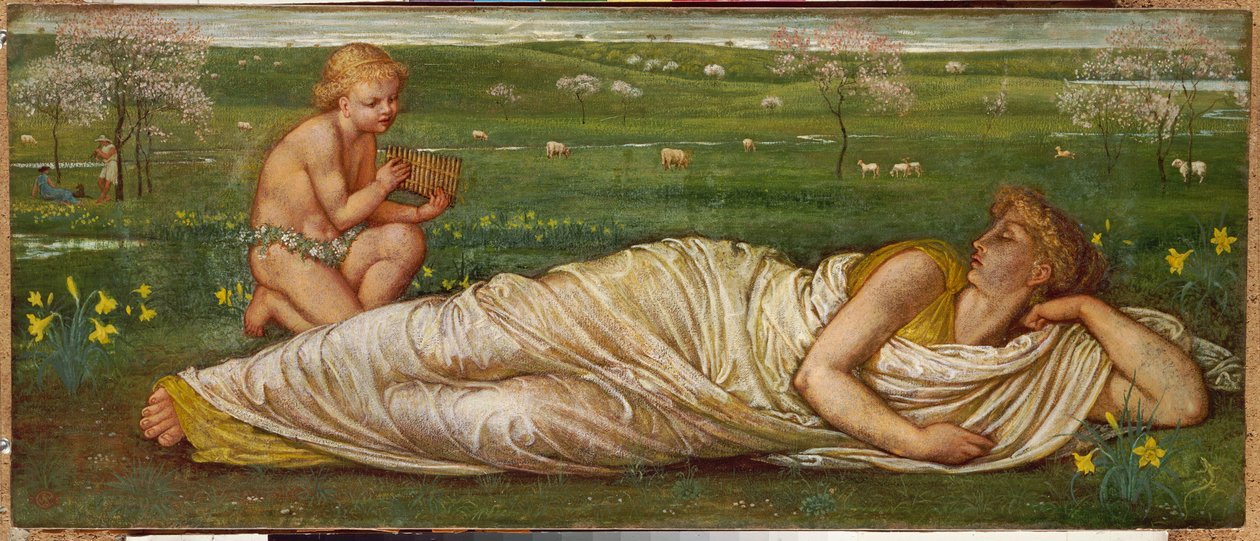 Dünya ve Bahar, 1875 by Walter Crane