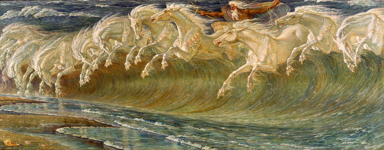 Neptün'ün Atları, 1892 by Walter Crane