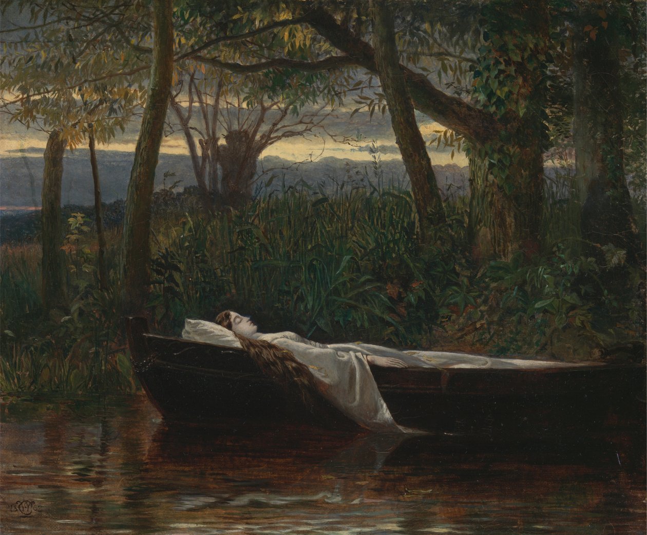 The Lady of Shalott [1862, Royal Academy of Arts, Londra, sergi kataloğu] by Walter Crane