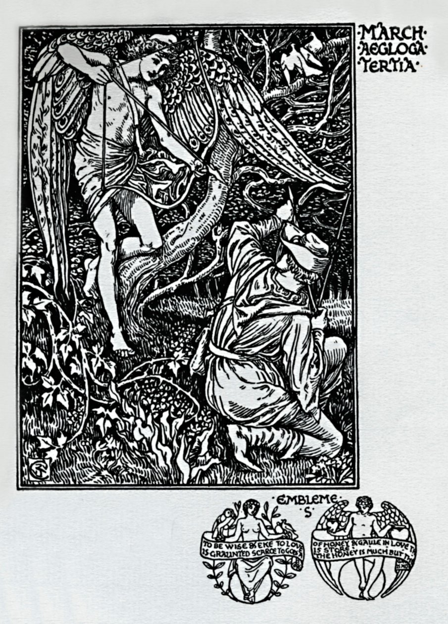 Çoban Takvimi - Mart 1898, 1923 by Walter Crane