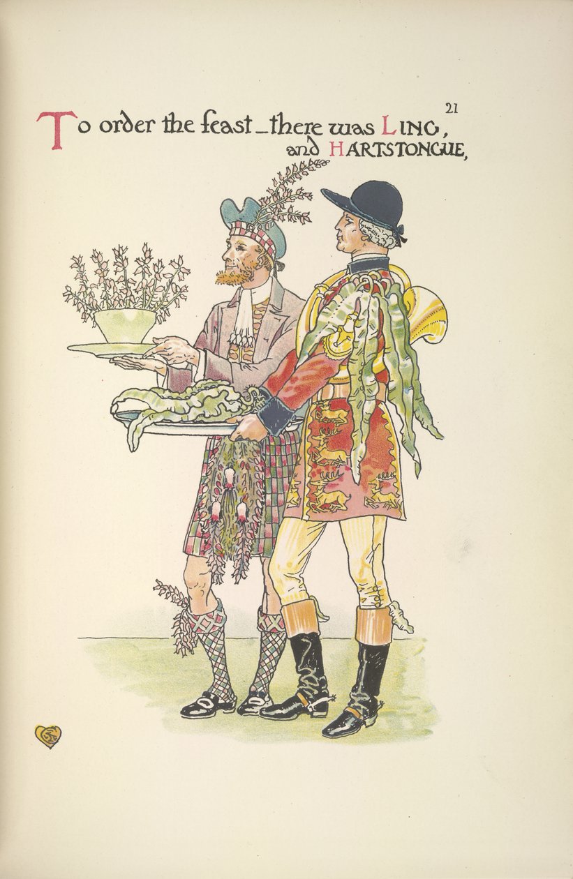İki hizmetçi, Ling ve Hartstongue by Walter Crane
