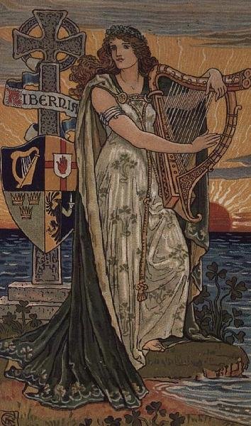 Birleşik İrlanda, 1897 Takvimi, Royal Ulster Works, Belfast için yapılmış by Walter Crane