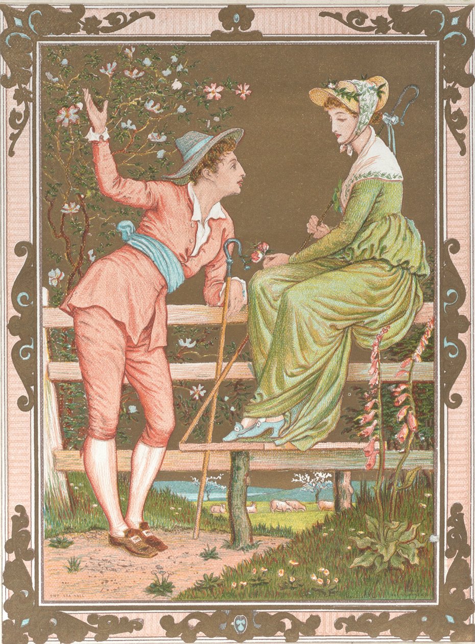 Sevgililer, 1876. by Walter Crane