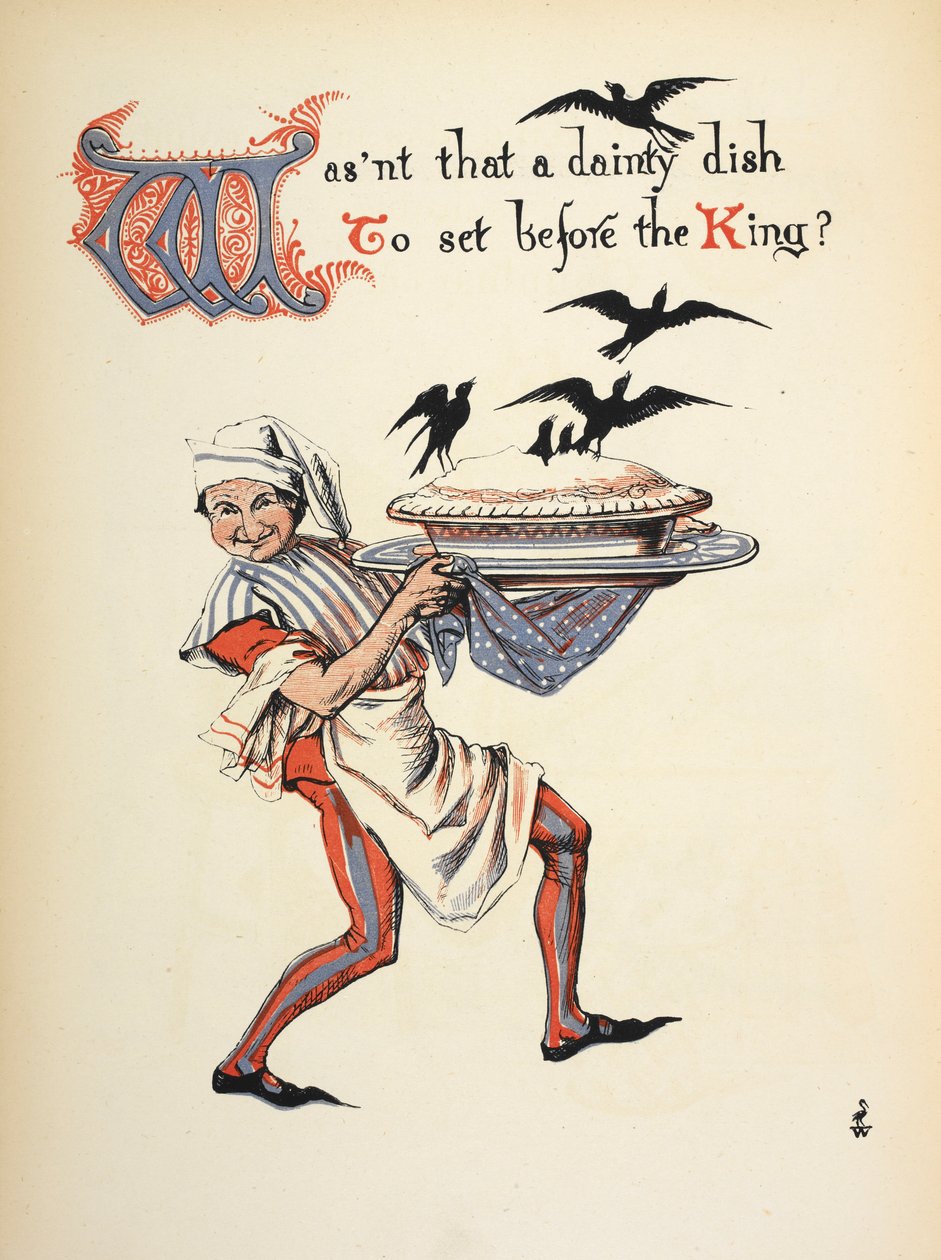 Kralın önüne koymak için zarif bir yemek değil miydi bu? by Walter Crane