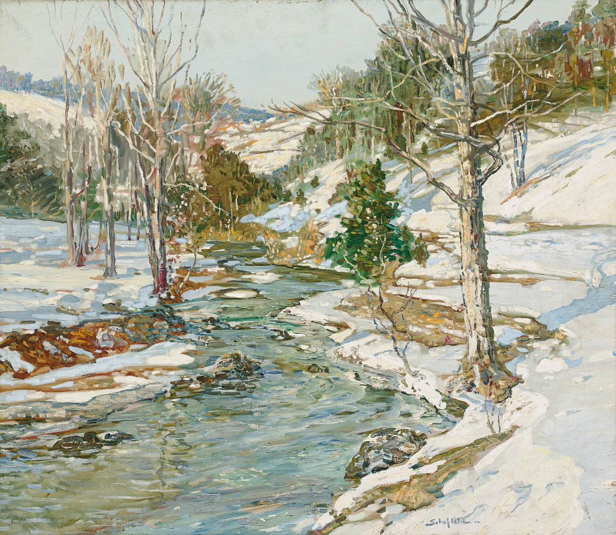 Bahara Yaklaşmak (tuval üzerine yağlı boya) by Walter Elmer Schofield