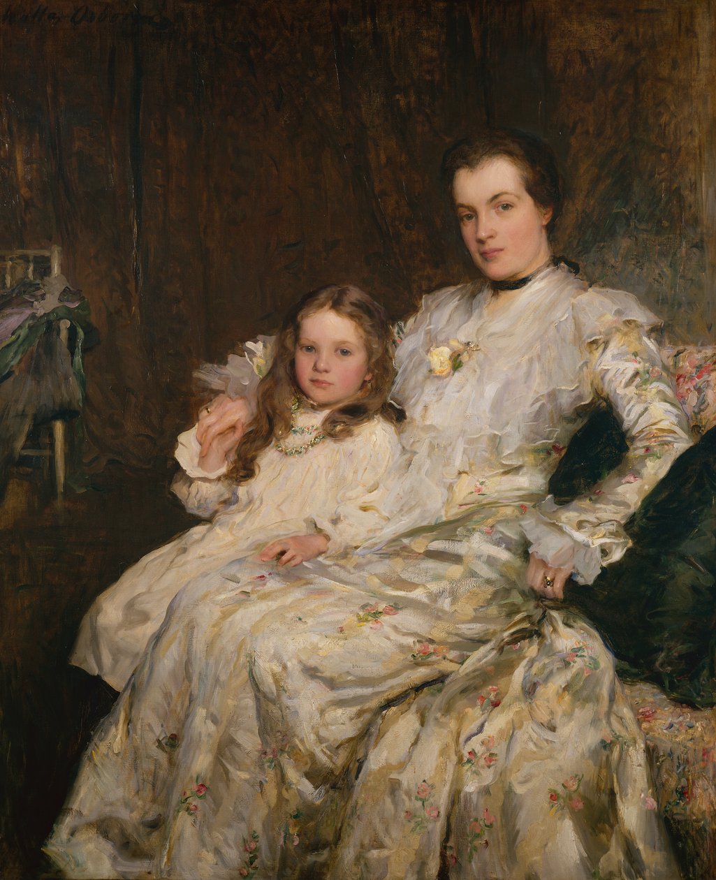 Bayan Chadwyck-Healy ve kızının portresi by Walter Frederick Osborne