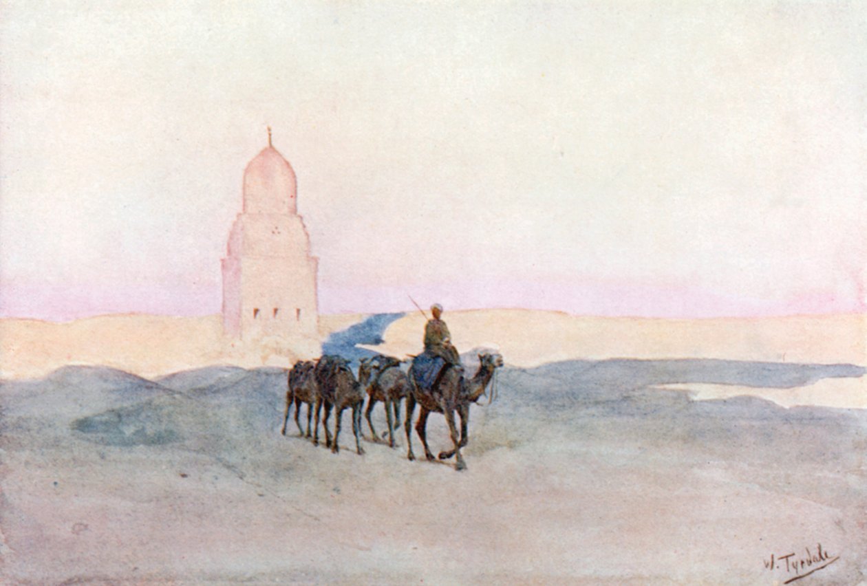Halifelerin Mezarları Yakınında, Kahire (renkli taş baskı) by Walter Frederick Roofe Tyndale