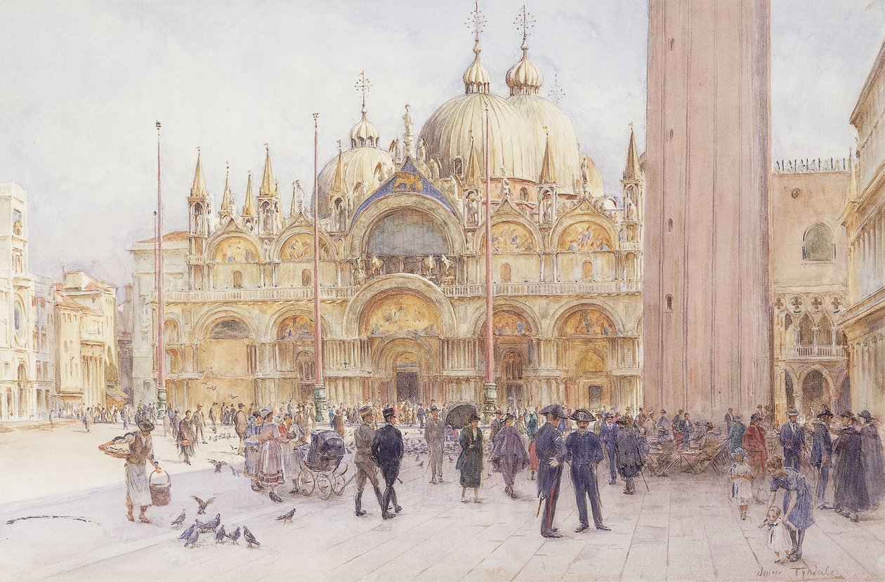 St Marks Meydanı, Venedik by Walter Frederick Roofe Tyndale