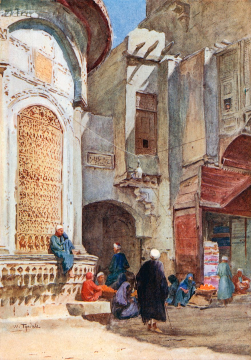 Zuweyla Kapısı yakınındaki Sebil (renkli taş baskı) by Walter Frederick Roofe Tyndale