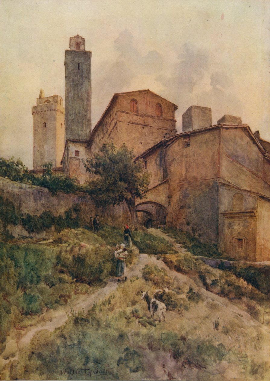 Via Capassi, San Gimignano, c1900 1913 by Walter Frederick Roofe Tyndale