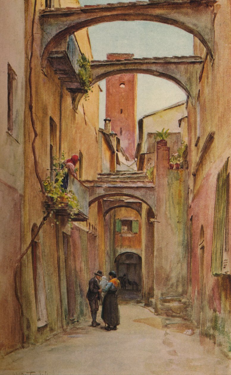 Via dello Speddale, Noli, c1910, 1912 by Walter Frederick Roofe Tyndale