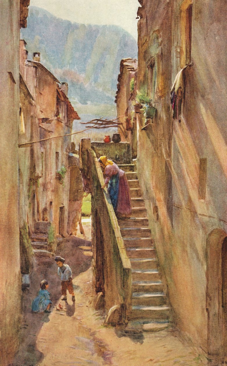 Vicolo del Ponte, Villa Nuova di Albenga, c1910, 1912 by Walter Frederick Roofe Tyndale