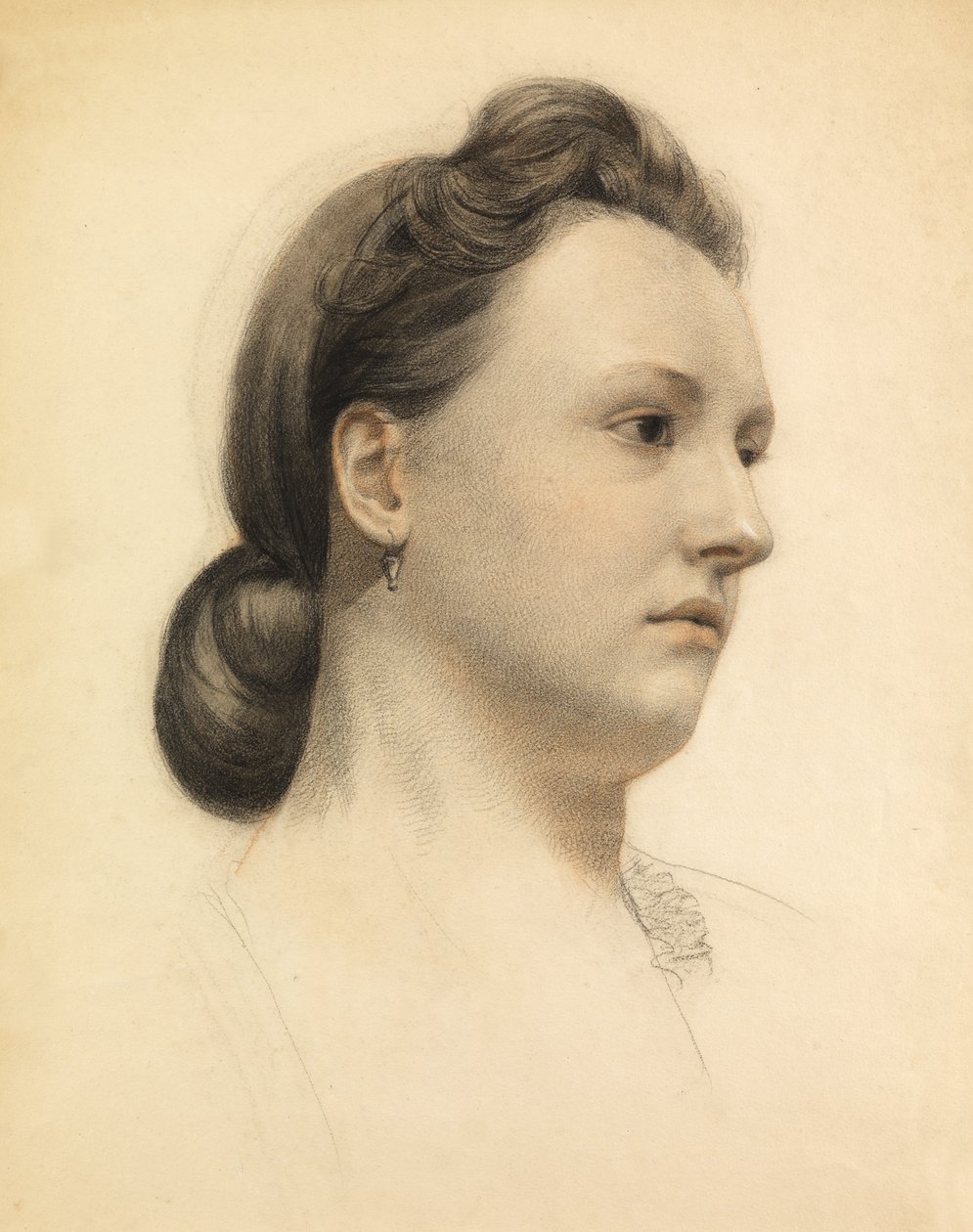 Miss Wells (kağıt üzerinde renkli tebeşir) by Walter Fryer Stocks