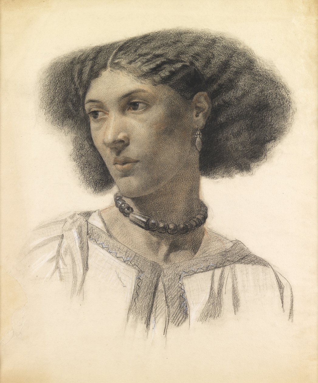 Bayan Fanny Eaton (kağıt üzerinde renkli tebeşirler) by Walter Fryer Stocks