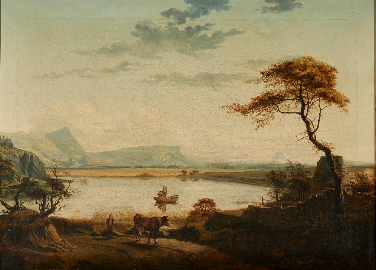 Edinburgh ve Lochend Loch (tuval üzerine yağlı boya) by Walter Geikie