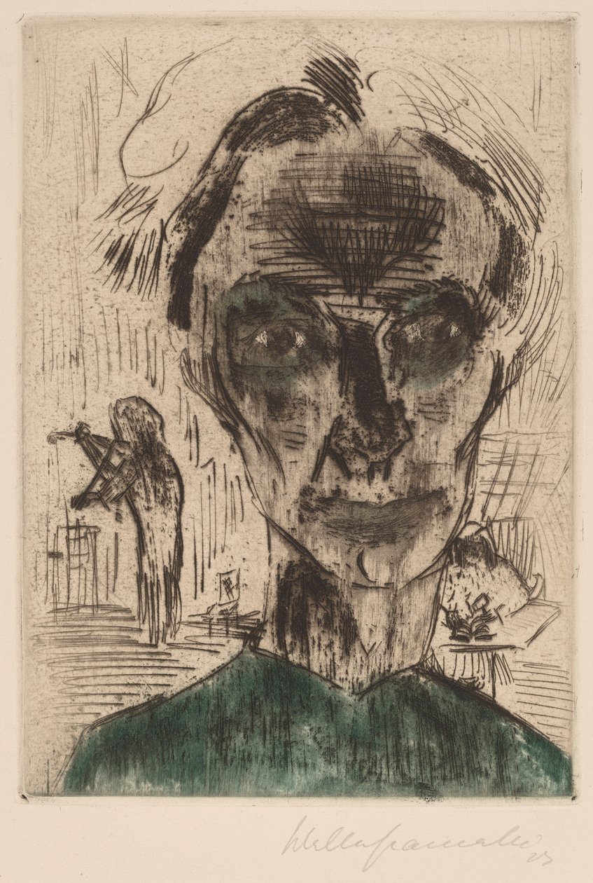 Odadaki Adam, Otoportre, 1922-1923. by Walter Gramatte