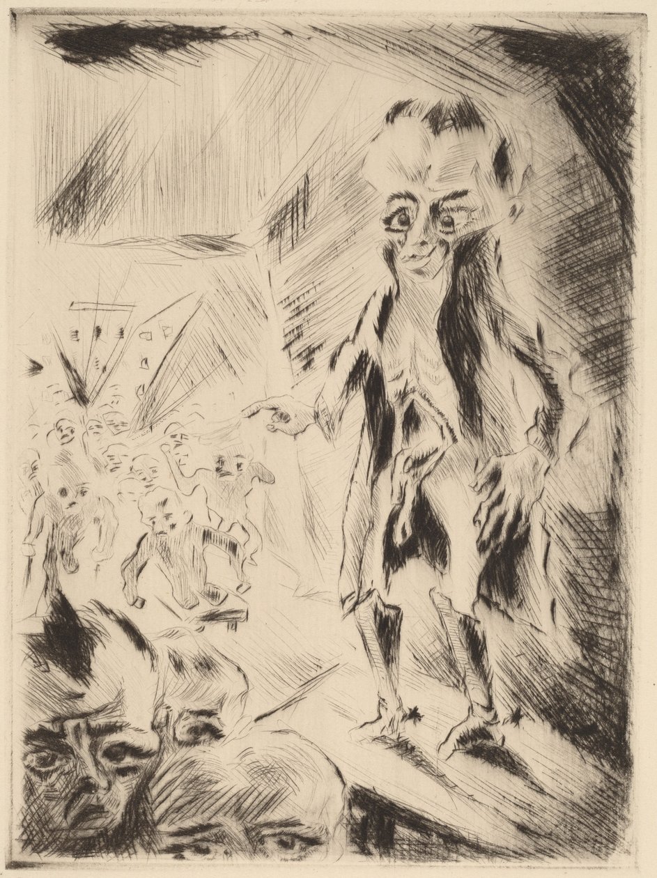 Sakatlı Kafede Sahne, 1918. by Walter Gramatte