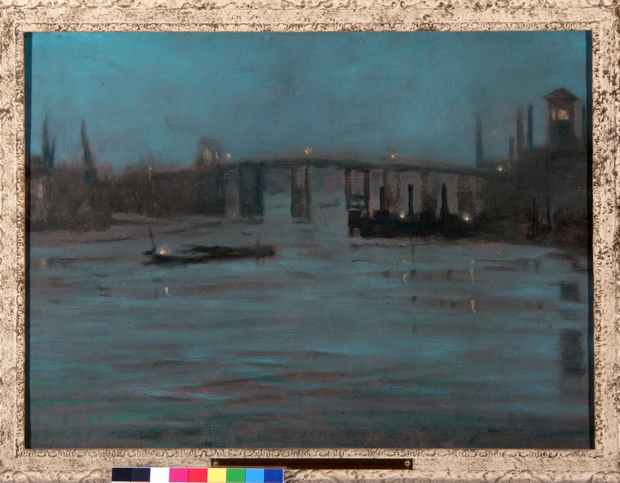 Nocturne, Battersea Old Bridge, Londra (tuval üzerine yağlı boya) by Walter Greaves