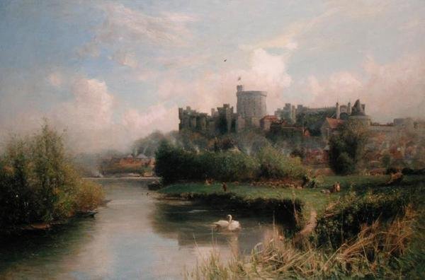 Windsor Kalesi (tuval üzerine yağlı boya) by Walter H. Goldsmith