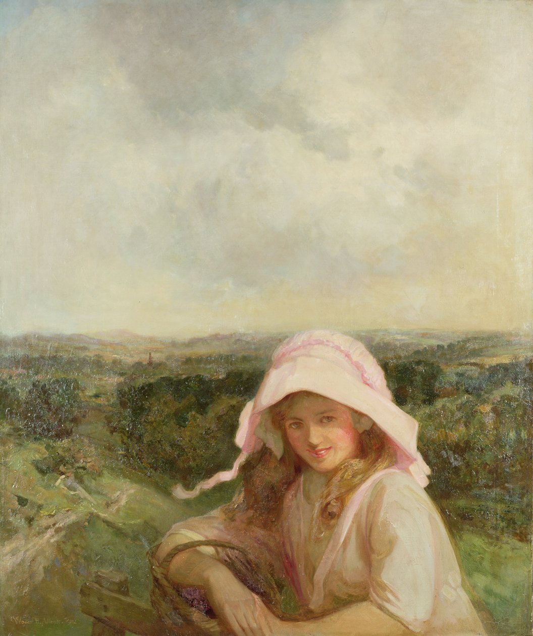 Kız bir manzara by Walter Herbert Allcott