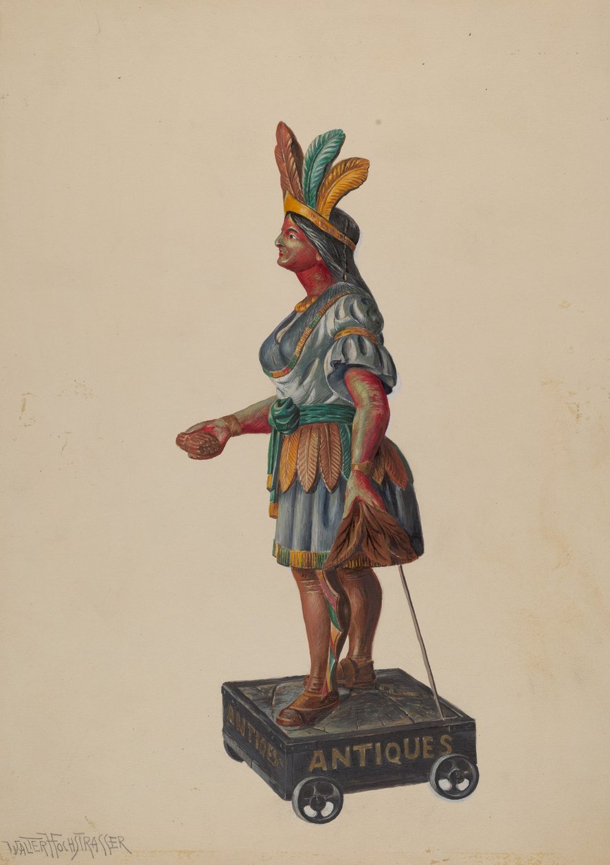 Puro Mağazası Indian, c. 1936. by Walter Hochstrasser