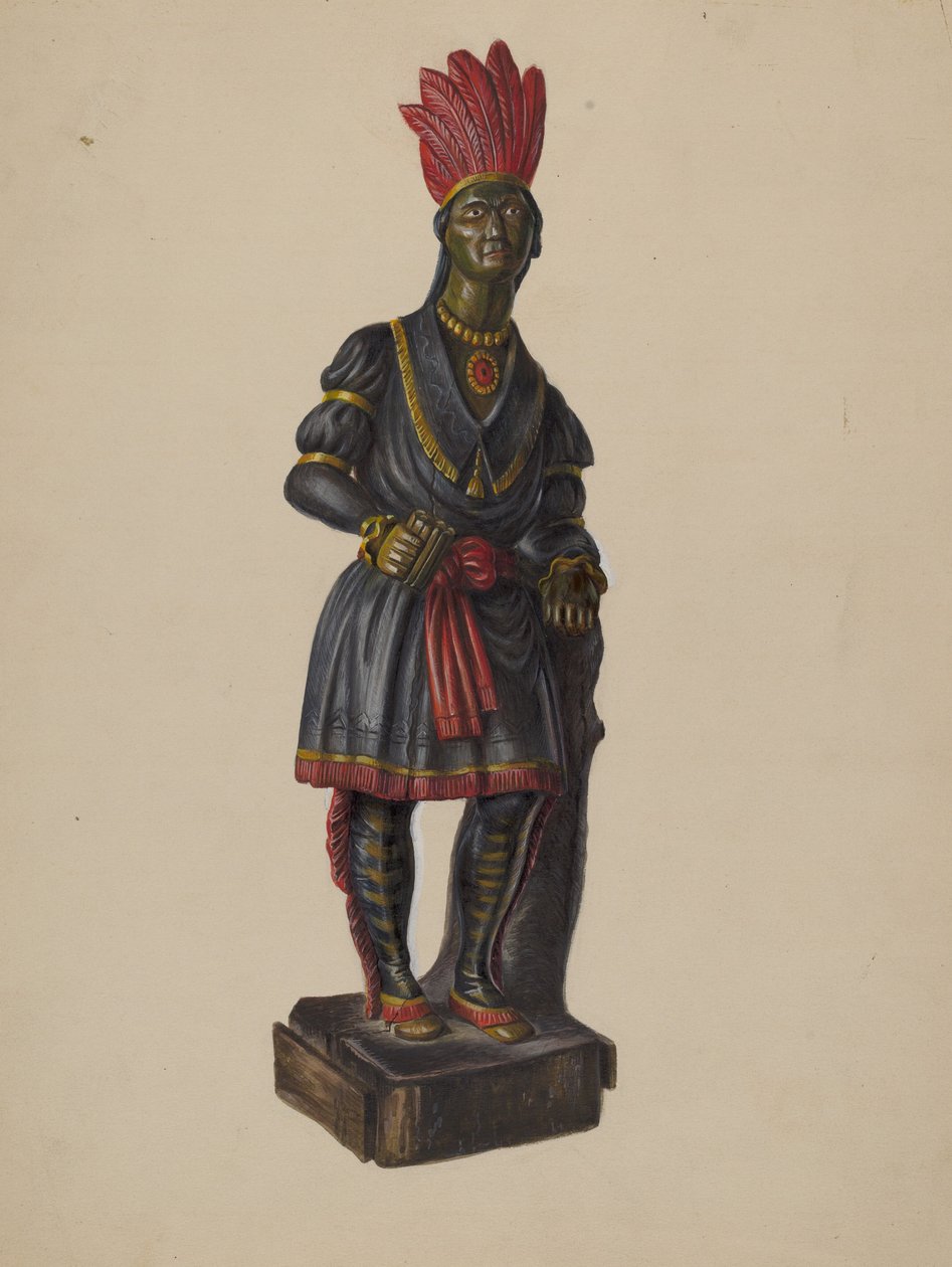 Puro Mağazası Indian, c. 1936. by Walter Hochstrasser
