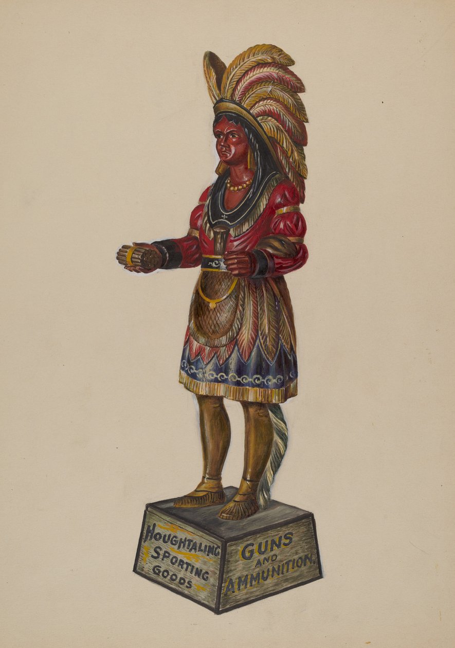 Puro Mağazası Indian, c. 1936. by Walter Hochstrasser