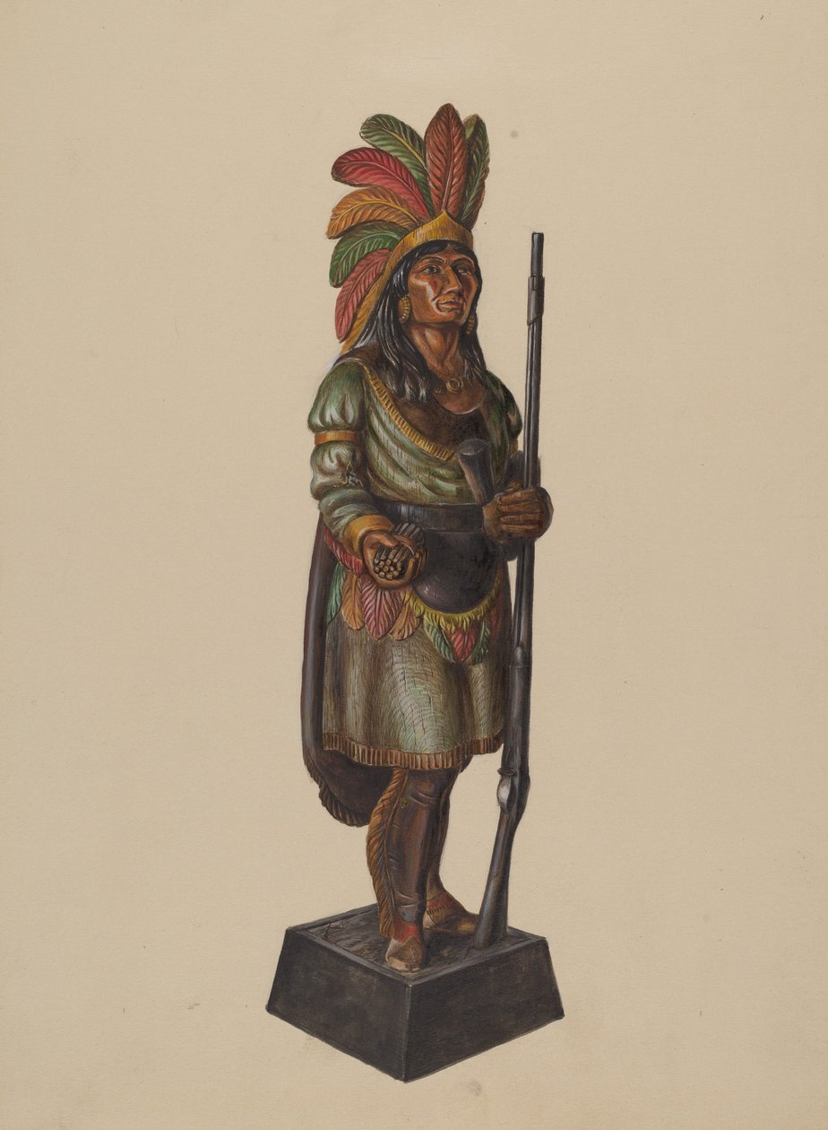 Puro Mağazası Indian, c. 1936. by Walter Hochstrasser