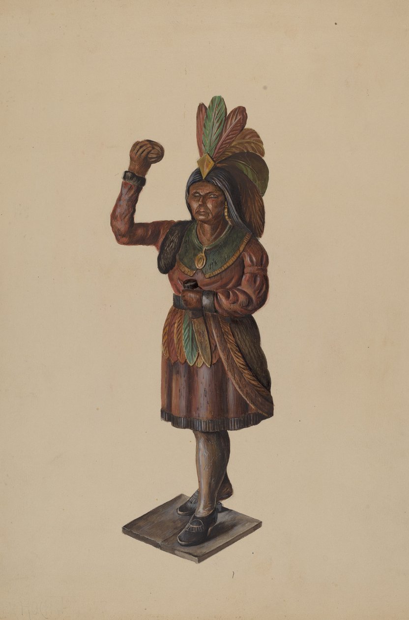 Puro Mağazası Indian, c. 1936. by Walter Hochstrasser