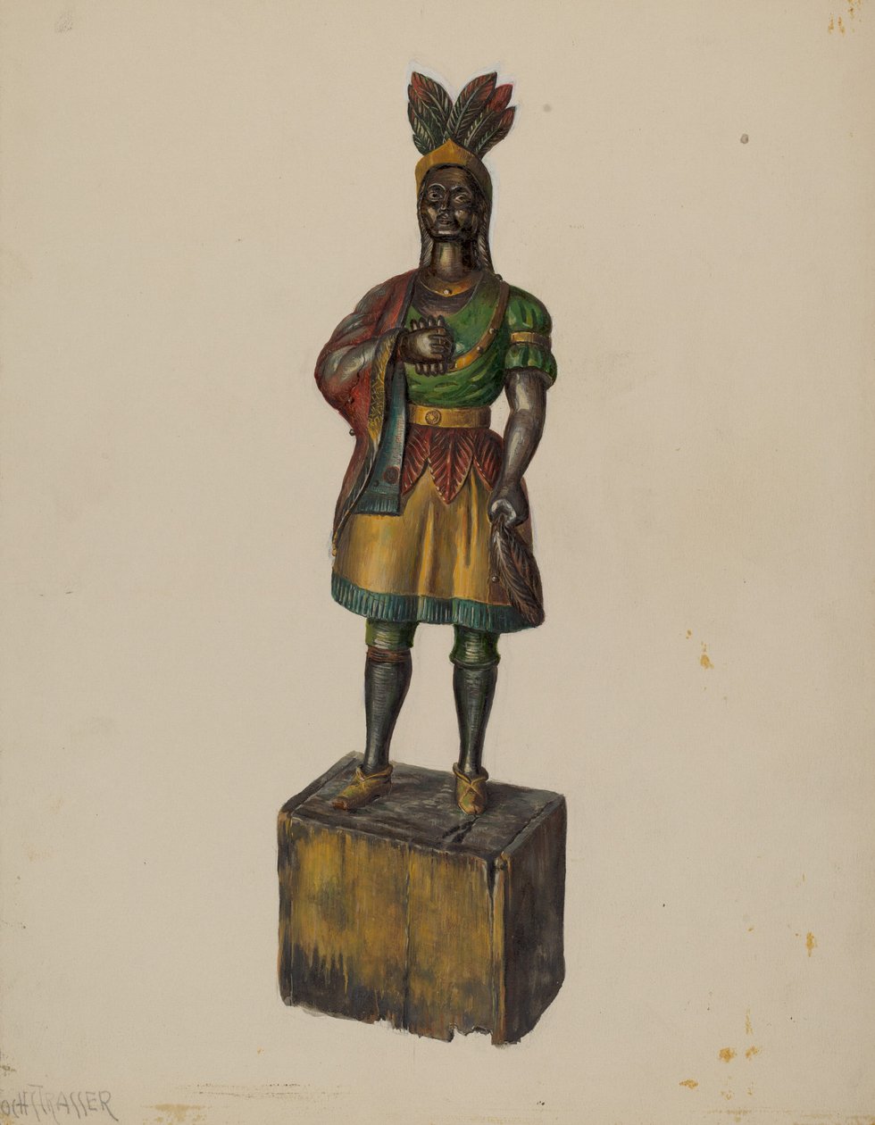 Puro Mağazası Indian, c. 1936. by Walter Hochstrasser