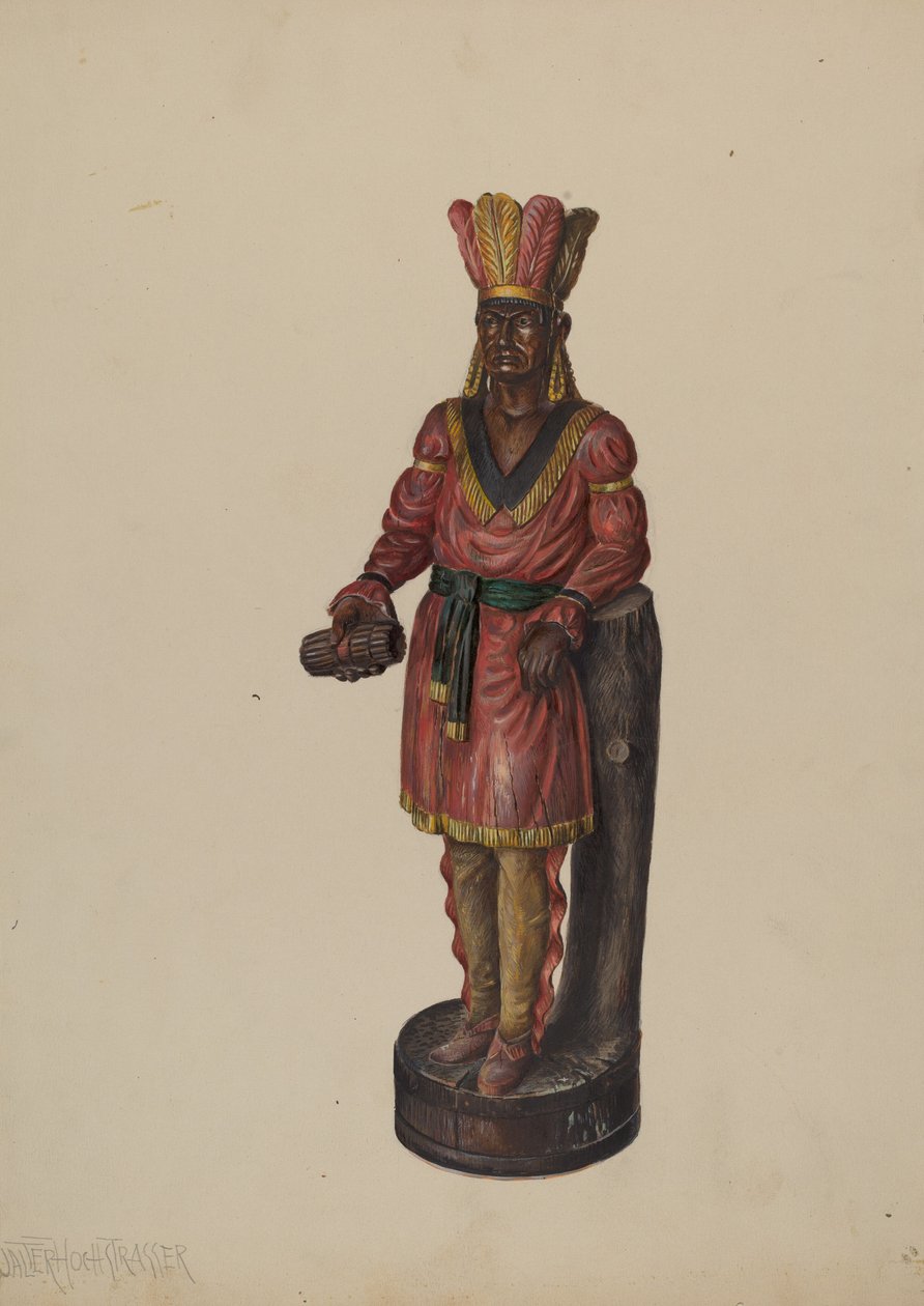 Puro Mağazası Indian, c. 1936. by Walter Hochstrasser