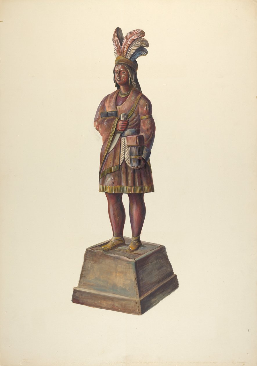 Puro Mağazası Indian, c. 1937. by Walter Hochstrasser