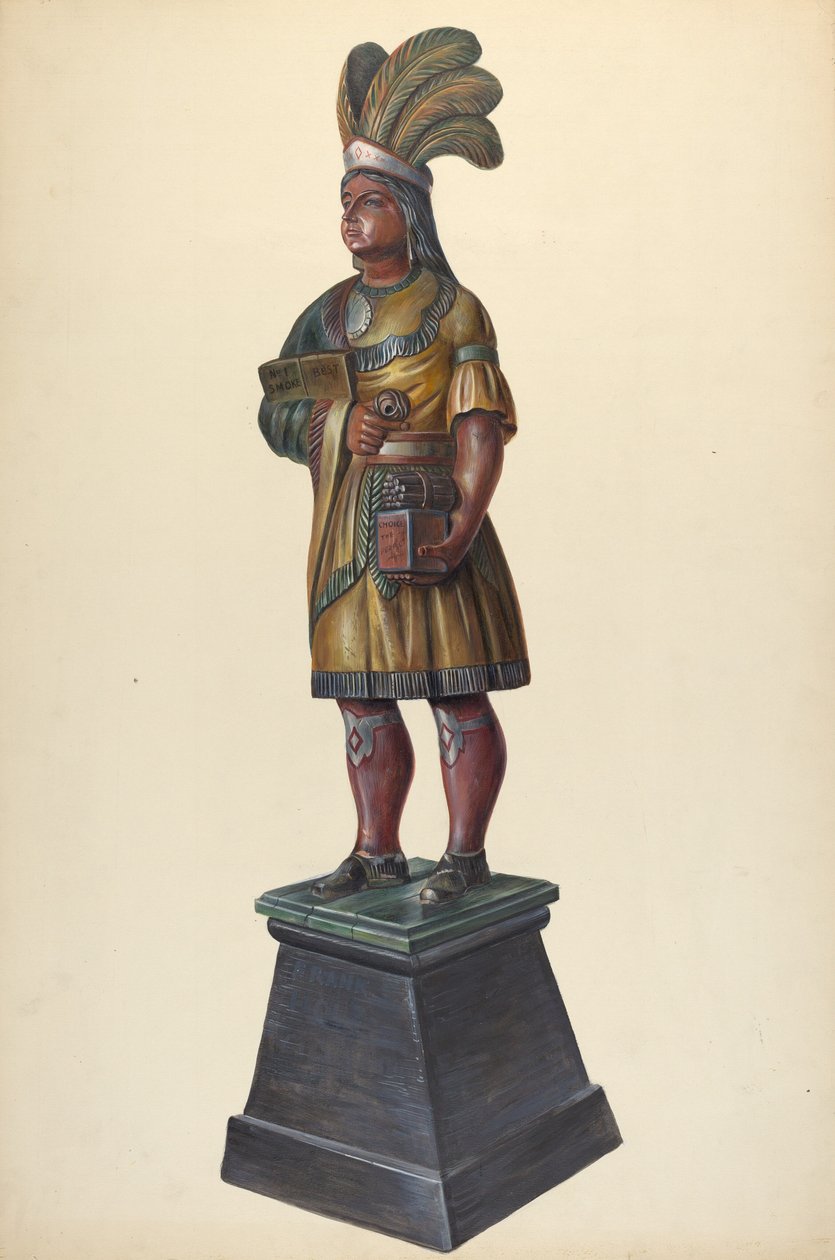 Puro Mağazası Indian, c. 1937. by Walter Hochstrasser