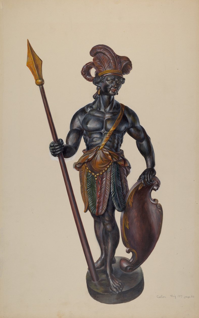 Puro Mağazası Indian, c. 1937. by Walter Hochstrasser