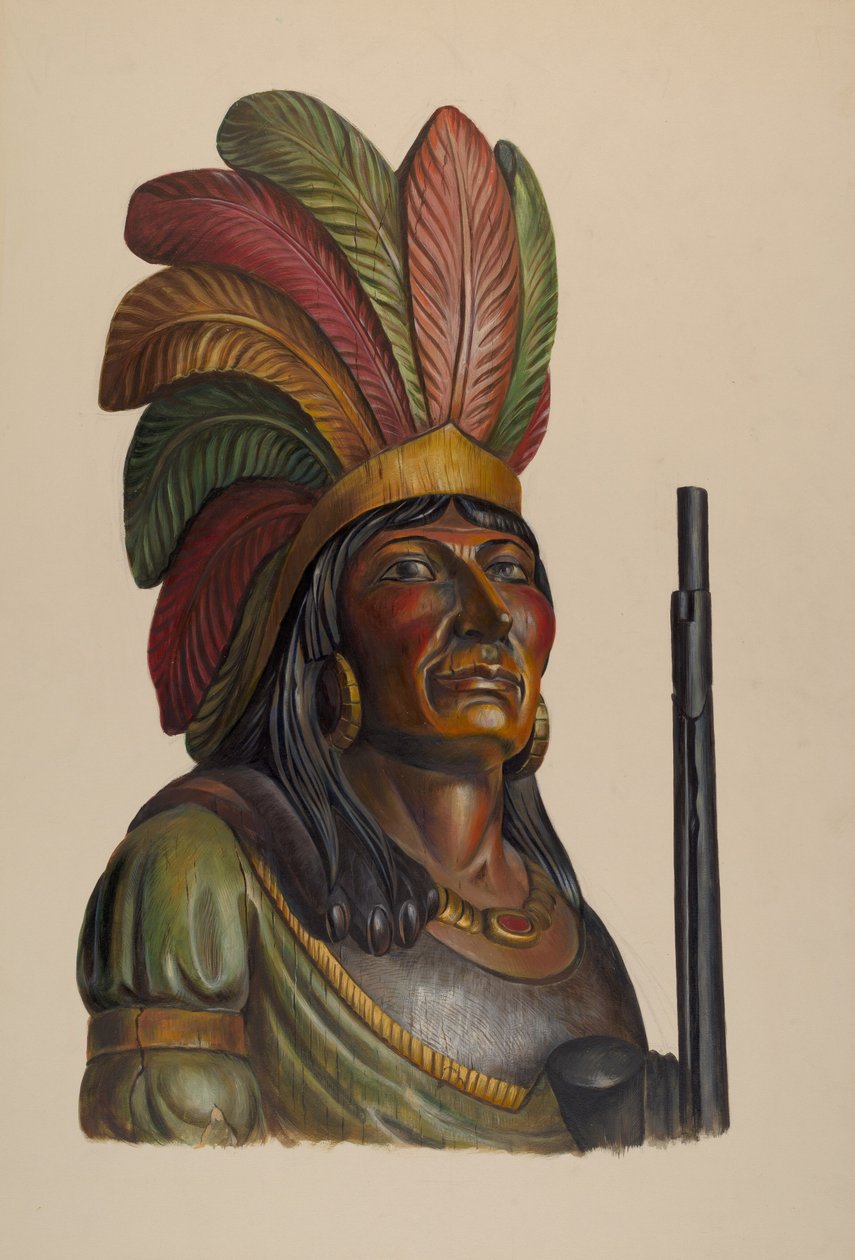 Puro Mağazası Indian, c. 1937. by Walter Hochstrasser