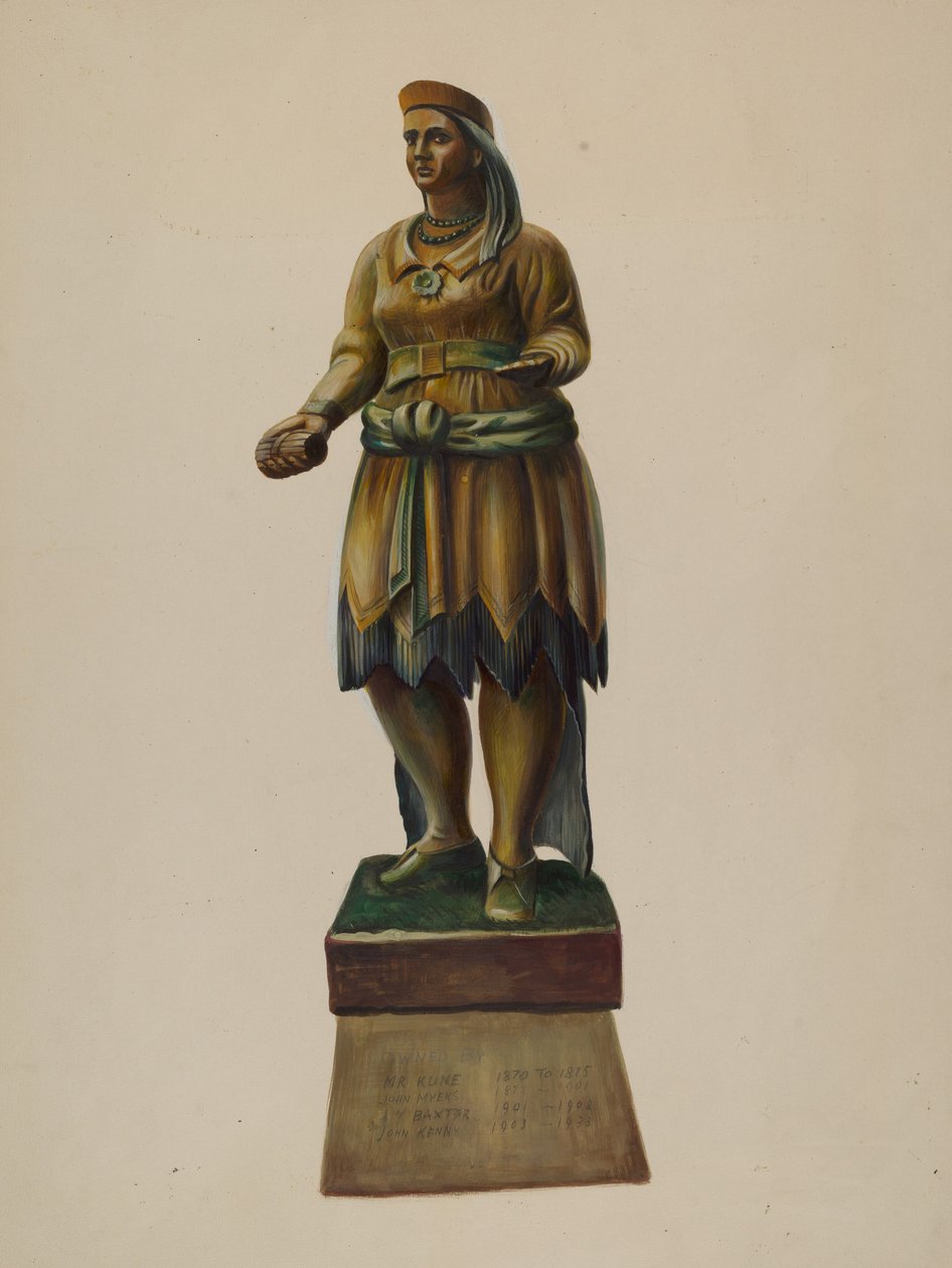 Puro Mağazası Indian, c. 1937. by Walter Hochstrasser