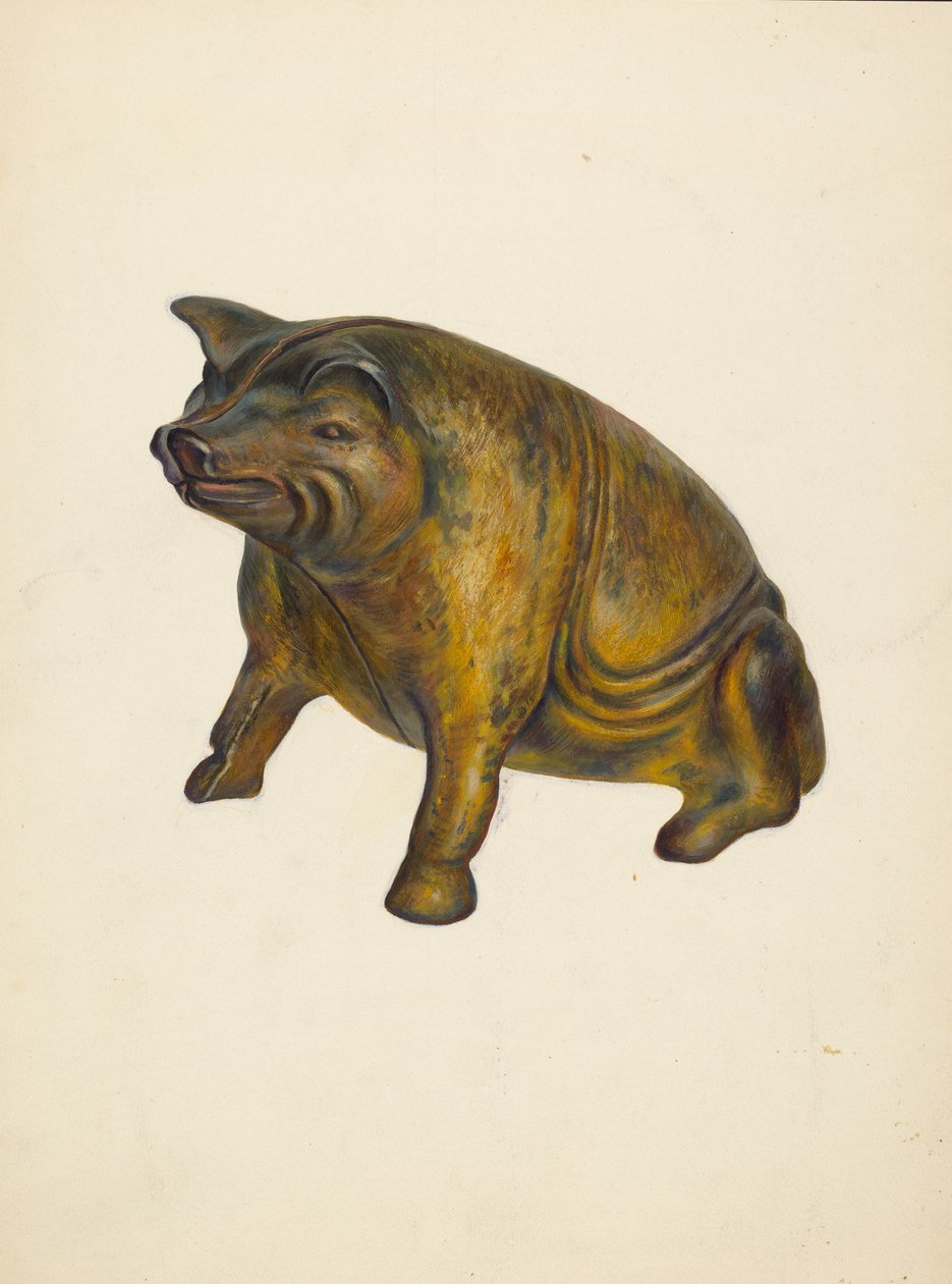 Oyuncak bankası: Domuz, c. 1939. by Walter Hochstrasser