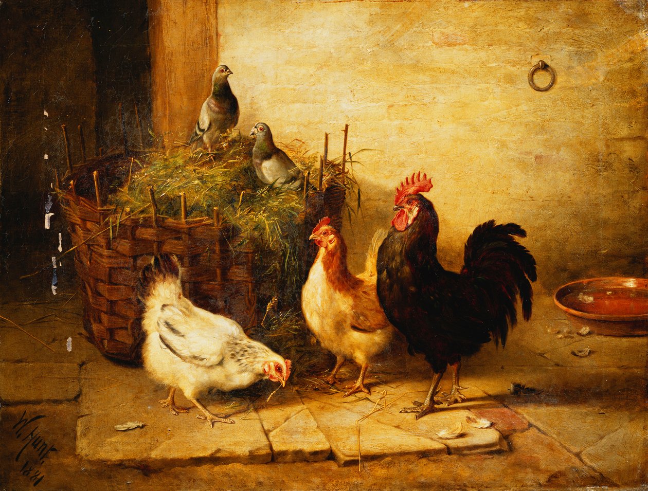 İç Mekanda Kümes Hayvanları ve Güvercinler by Walter Hunt