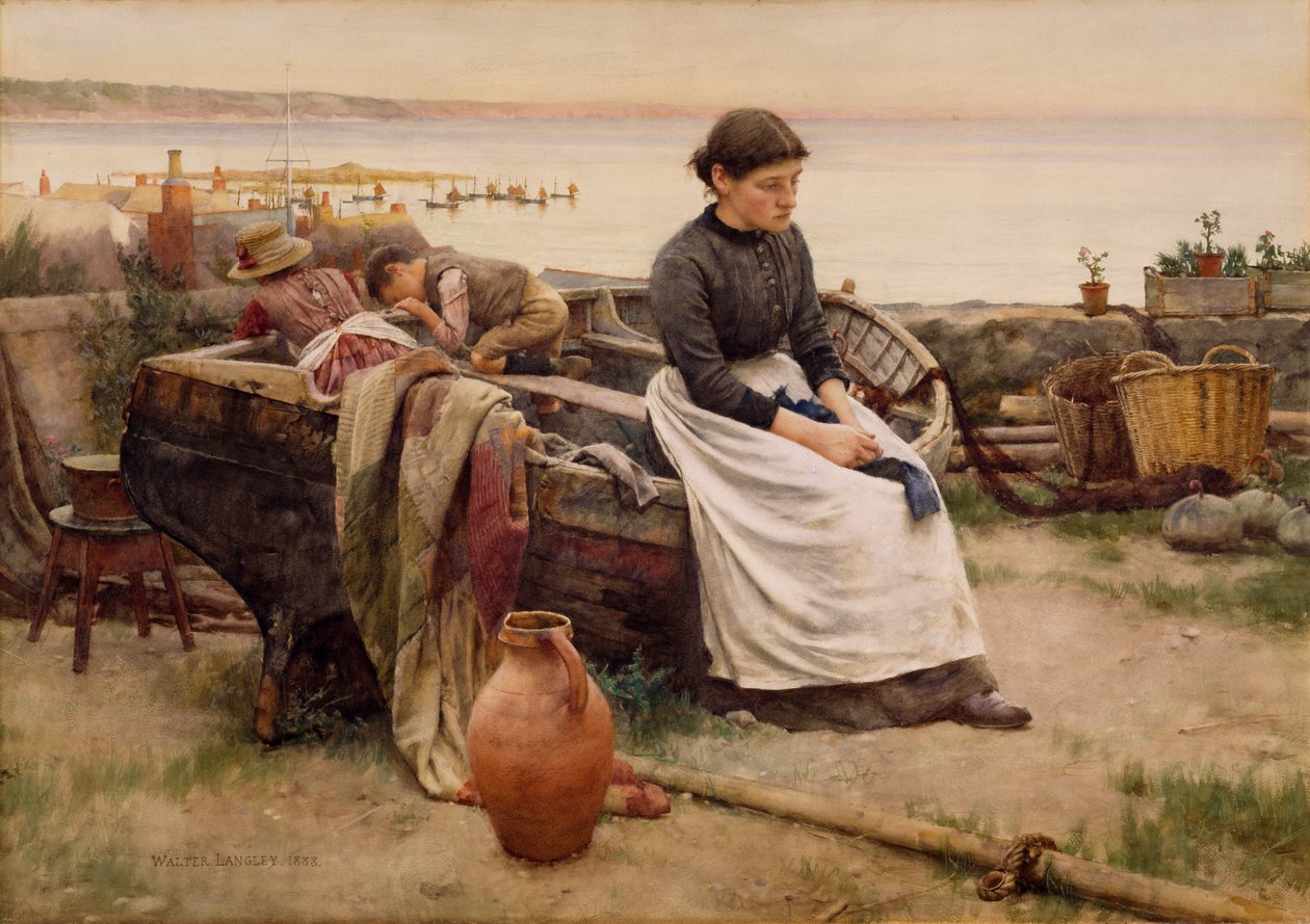 "Ama yok olmuş bir elin dokunuşu için", 1888 by Walter Langley