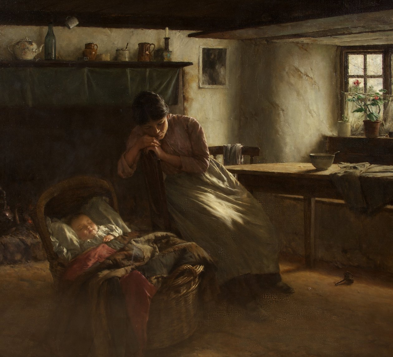 Gündüz Düşleri, c.1914 (tuval üzerine yağlı boya) by Walter Langley
