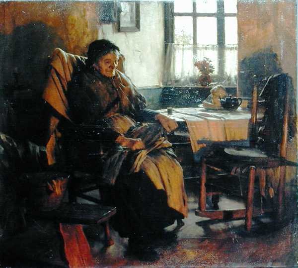 Ateş Işığında by Walter Langley